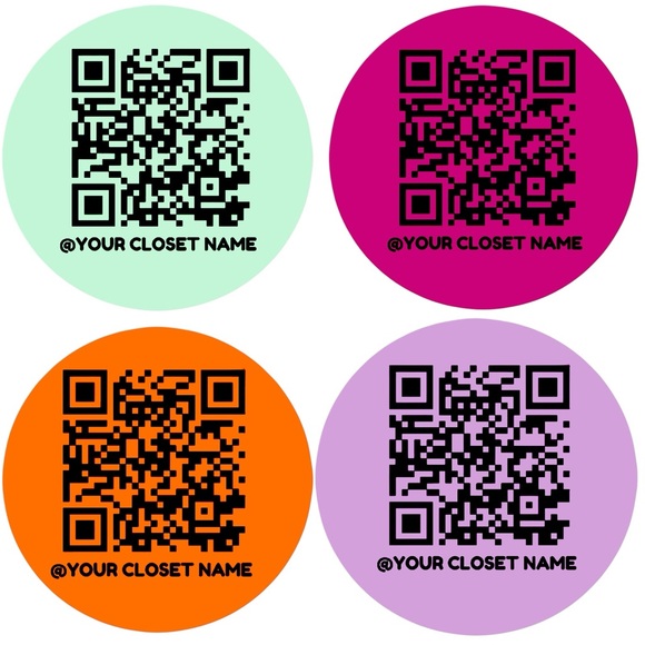 100 CUSTOM 2" stickers with YOUR poshmark QR code & closet name! - Picture 5 of 5